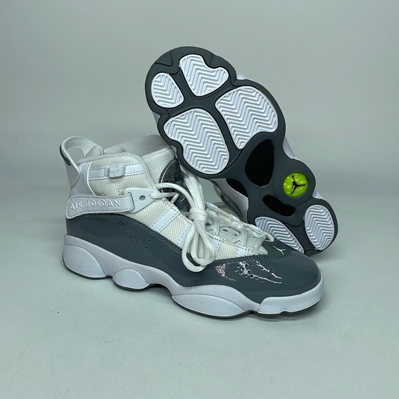 Nike Jordan 6 Rings White/Cool Grey 323419-121 Unisex Youth - Picture 1 of 5